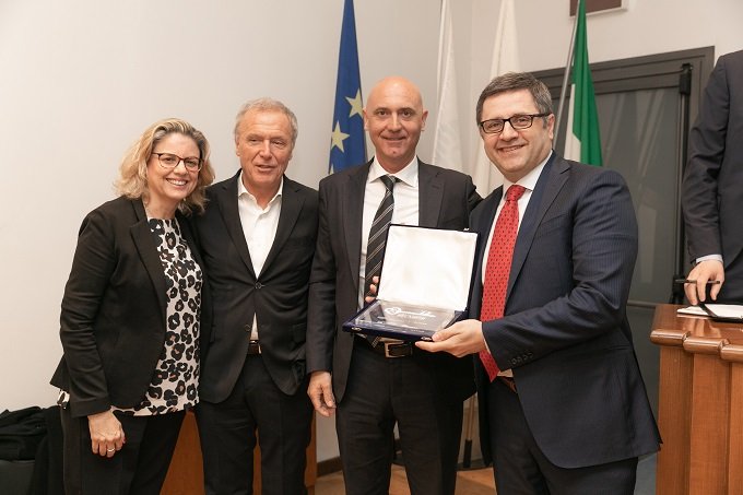 Un momento della premiazione