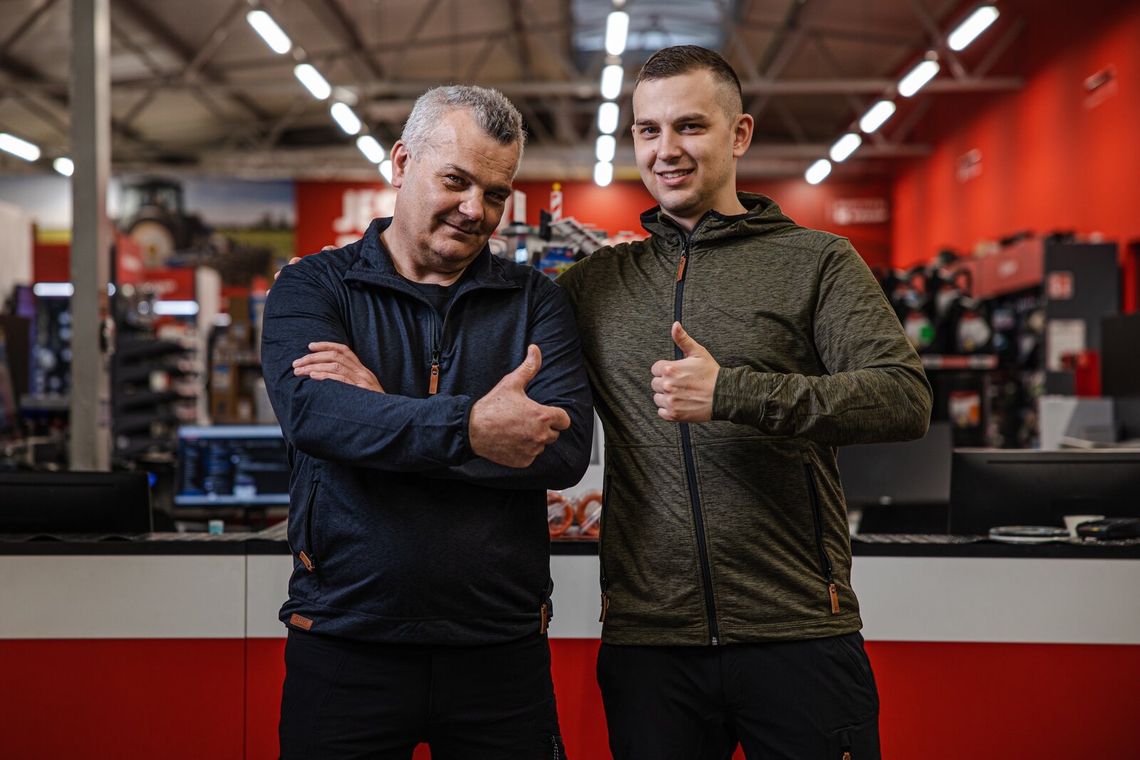 Jan i Patryk Łebko, ojciec i syn, właściciele sklepów Powered by Kramp