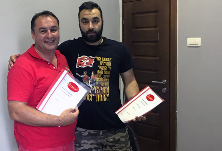 Saša Milutinović i Feđa Popović, potpisivanje ugovora